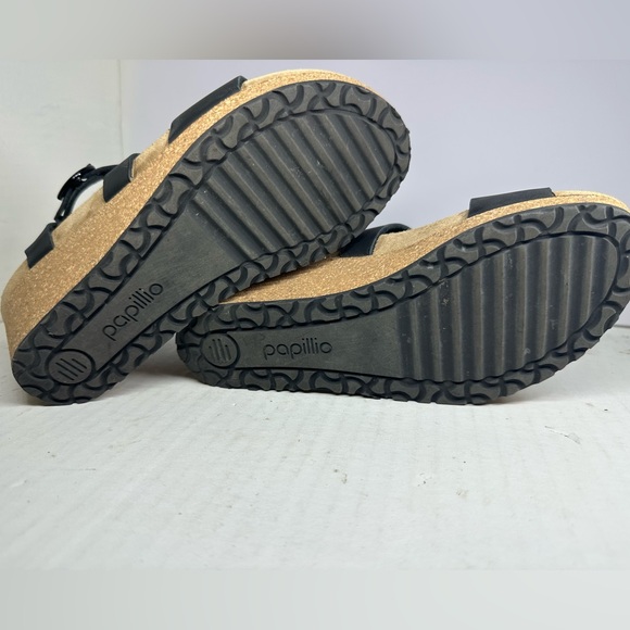 Papillio by Birkenstock Black Sibyl Wedge Strap Sandals size 37 - Picture 6 of 7